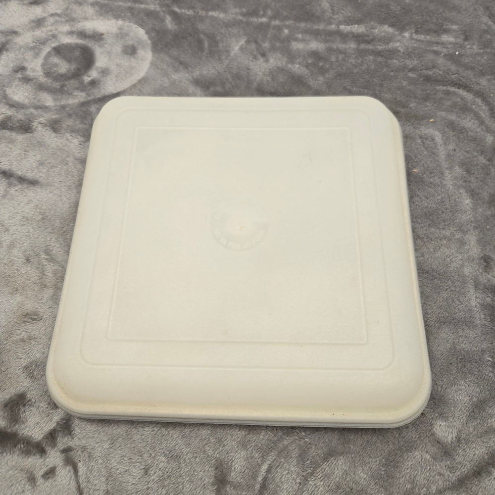 Tupperware‎ Vintage Divided Serving Tray Almond Cream Square with Lid 3 Section